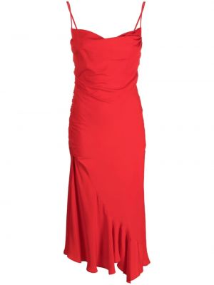 Асиметрична коктейлна рокля Pinko червено