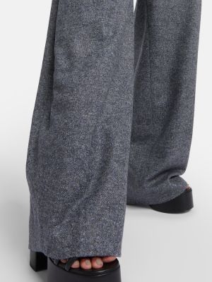 Spodnie z wysoką talią wełniane relaxed fit Altuzarra szare