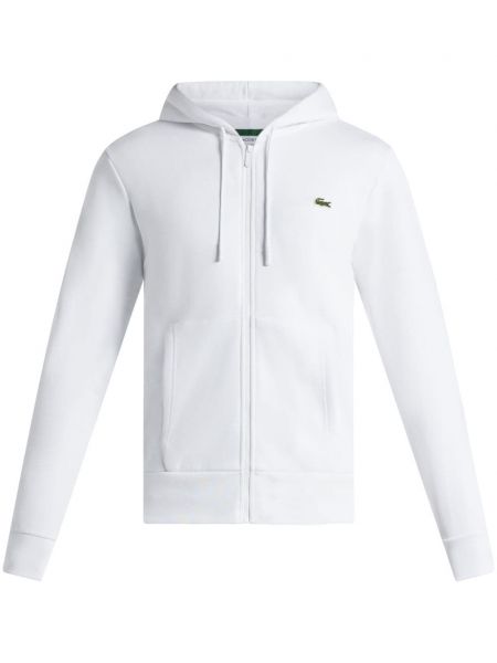 Sweatshirt med lynlås Lacoste hvid