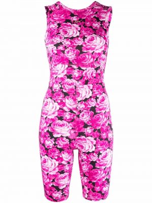 Trykt floral ermeløs jumpsuit Msgm rosa