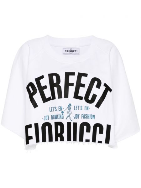 Baskılı sweatshirt Fiorucci beyaz