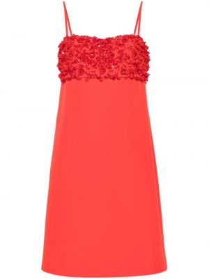 Haftowana sukienka mini z cekinami Parosh czerwona