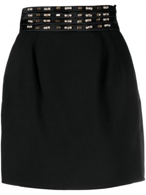 Saténové přiléhavé sukně Elisabetta Franchi černé