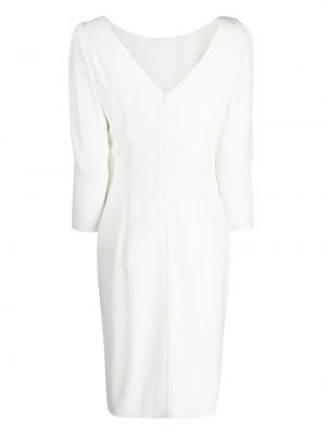 Sukienka midi drapowana z krepy Paule Ka biała