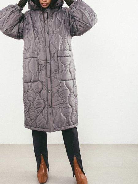 Утеплене пальто Mr520 сіре