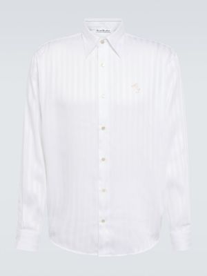 Oversize риза на райета Acne Studios бяло