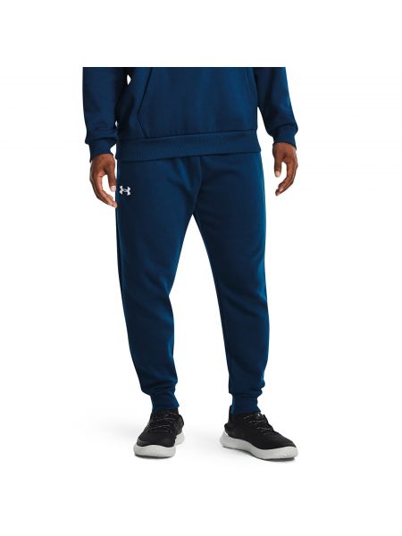Fleecové běžecké kalhoty Under Armour modré