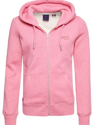 Superdry Tepláková bunda   - Ružová