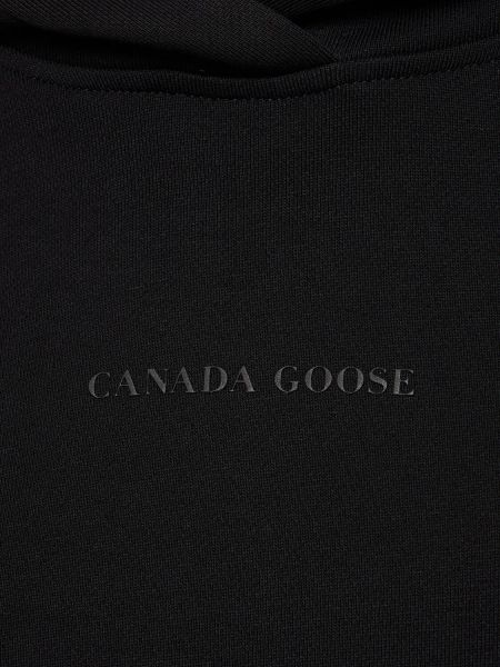 Φούτερ με κουκούλα σε φαρδιά γραμμή Canada Goose μαύρο