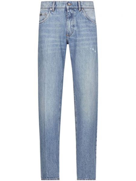 Jeans med broderier Dolce & Gabbana blå