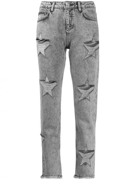 Nødlidende boyfriend jeans Philipp Plein grå