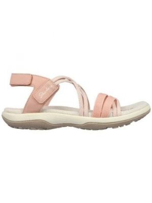 Slim fit sandály Skechers růžové