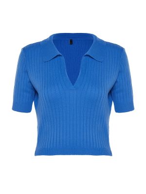 Polo marškinėliai Trendyol mėlyna