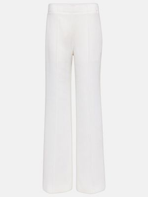 Трикотажные шерстяные брюки Chloé белые