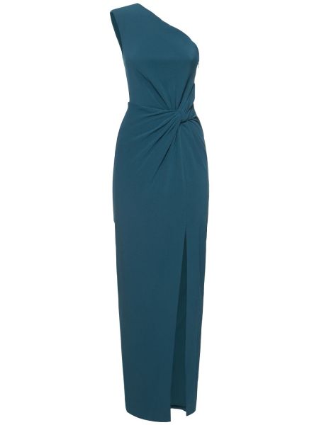 Crepe asymmetrisk sateng dress Roland Mouret grønn