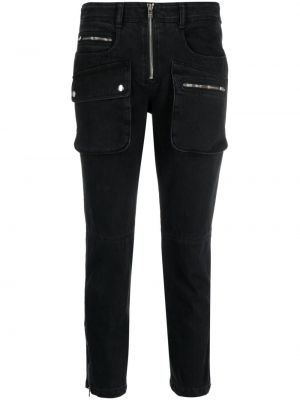 Straight leg jeans con tasche Isabel Marant nero