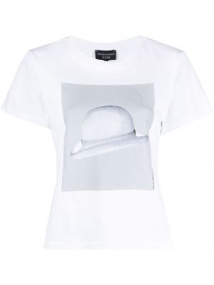 Camiseta con estampado Emporio Armani blanco