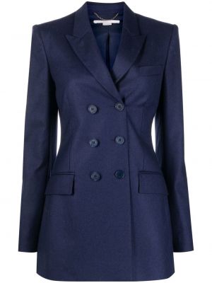 Ull lang blazer Stella Mccartney blå