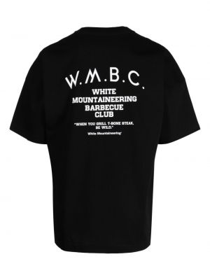 T-shirt aus baumwoll mit print White Mountaineering