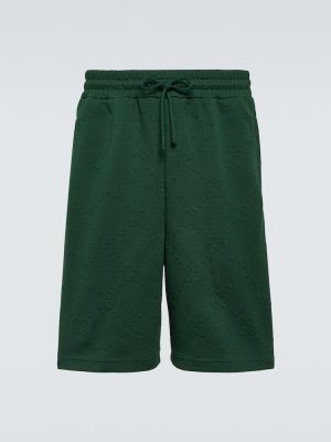 Pantalones cortos de tela jersey de tejido jacquard Gucci verde