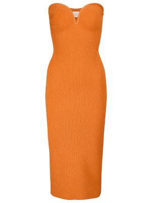 Μίντι φόρεμα Galvan πορτοκαλί