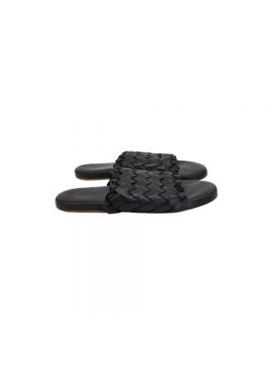 Sandały skórzane Bottega Veneta Vintage czarne