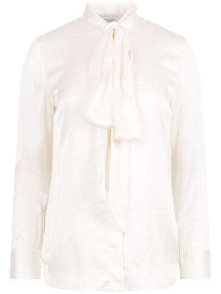 Σατέν πουκάμισο με φιόγκο Equipment λευκό