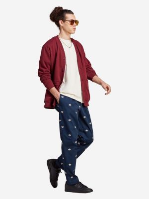Chino hlače s printom Adidas Originals plava