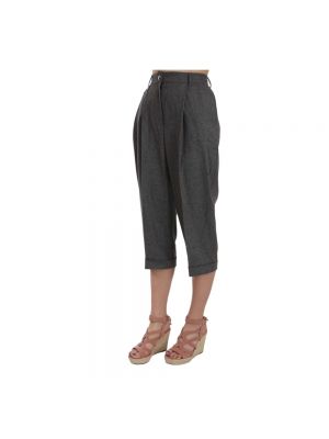 Pantalones cortos de lana plisados Dolce & Gabbana gris