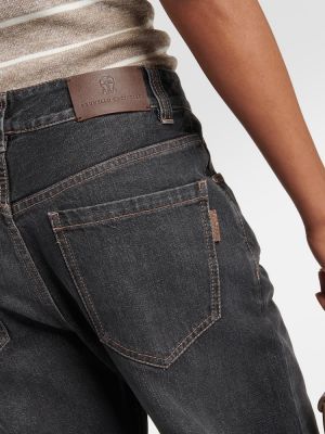 Straight leg jeans baggy Brunello Cucinelli grigio
