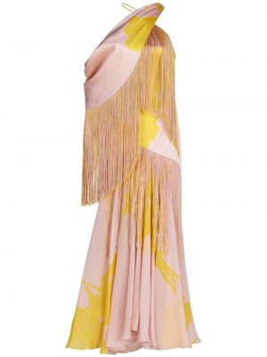 Коктейлна рокля на цветя с принт Silvia Tcherassi