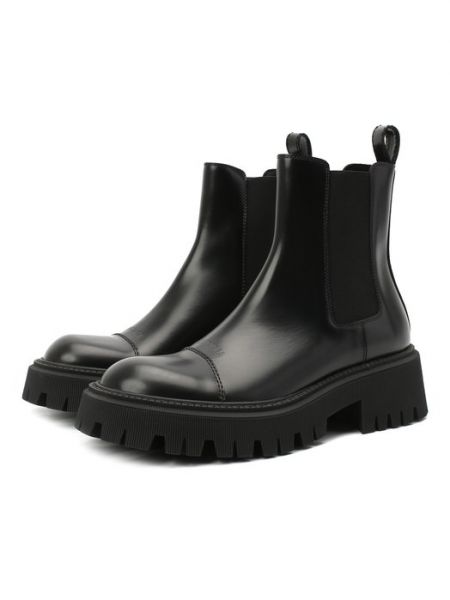 Кожаные ботинки челси Balenciaga черные