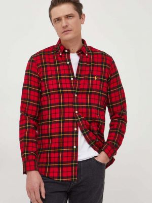 Péřová košile s knoflíky Polo Ralph Lauren červená