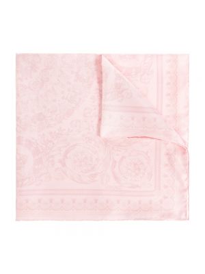 Jedwabna szal Versace różowa