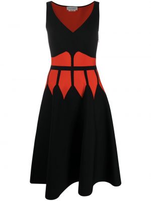 Vestido de cóctel de punto Alexander Mcqueen negro