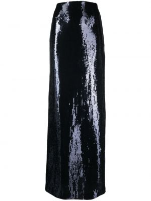 Flitrovaná dlhá sukňa Galvan London modrá