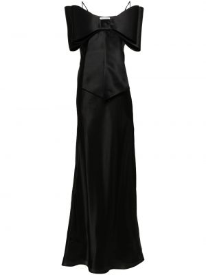 Копринена вечерна рокля Mach & Mach черно