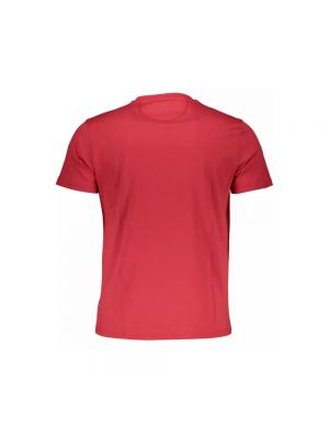 Koszulka bawełniana z nadrukiem La Martina czerwona