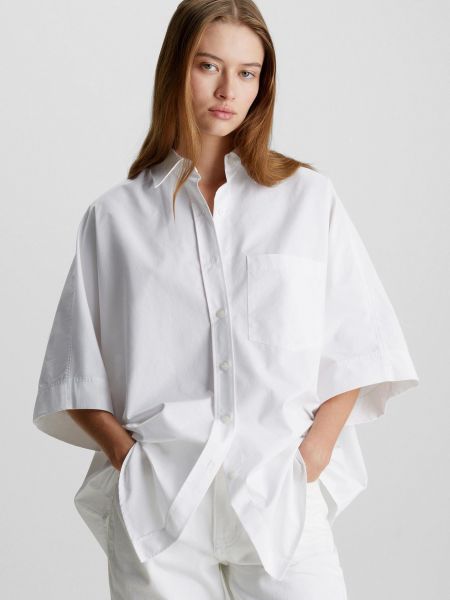Біла бавовняна сорочка оверсайз Calvin Klein