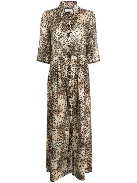 Raštuotas suknele leopardinis Max & Moi smėlinė