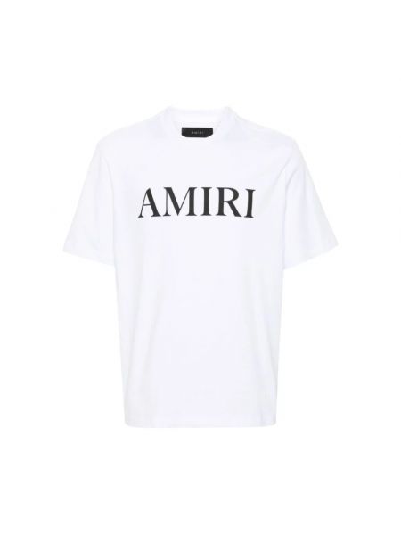 Koszulka bawełniana z okrągłym dekoltem Amiri biała
