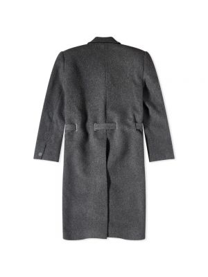 Y-Project Пальто из шерсти с поясом серый