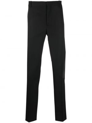 Pruhované rovné kalhoty Alexander Mcqueen černé