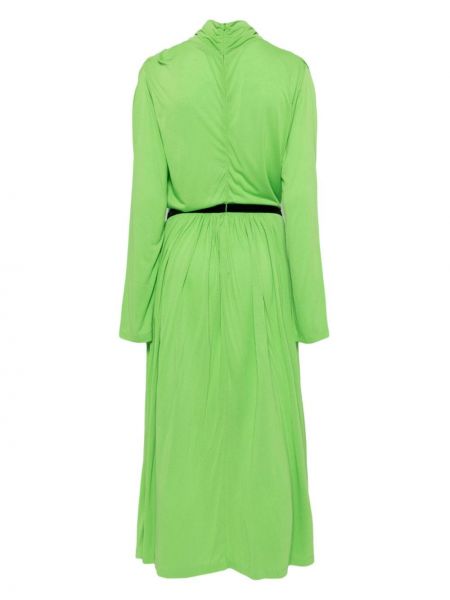 Robe longue drapé Batsheva vert