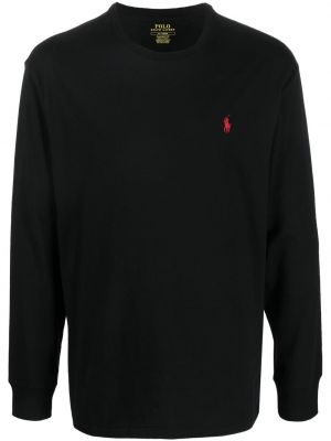 T-shirt en coton avec manches longues Polo Ralph Lauren noir