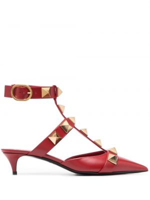 Полуотворени обувки Valentino Garavani червено