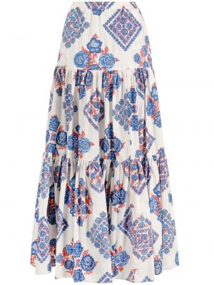 Maksi suknja s cvjetnim printom s printom La Doublej