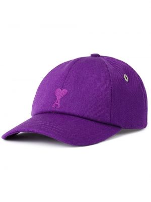 Kepurė su snapeliu Ami Paris violetinė