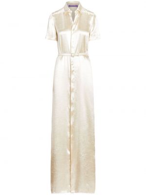 Saténové mini šaty Ralph Lauren Collection biela