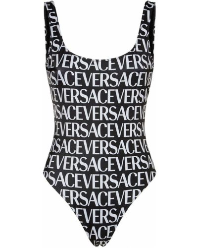 Džerzej jednodielne plavky Versace čierna